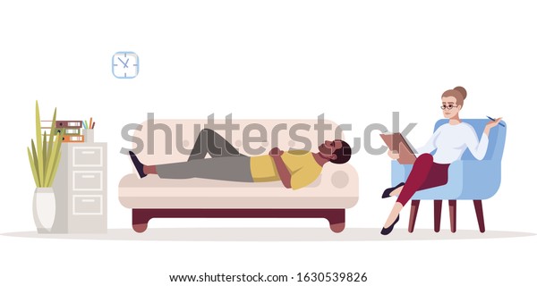 Private Therapy Session Semi Flat Rgb Stock Vector Royalty Free 1630539826 5860