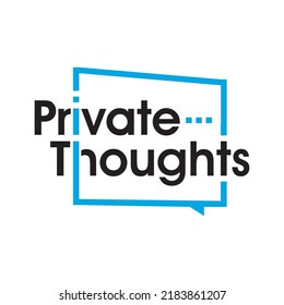 private thoughts logo vector image