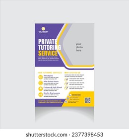 private tutoring service flyer design, Promotion Flyer