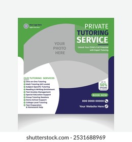 private tutoring social media post layout