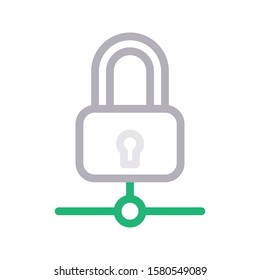 private vector color line icon 