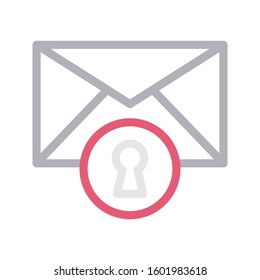 private vector color line icon 