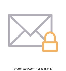 private vector color line icon 