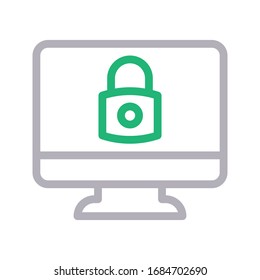 private vector color line icon 