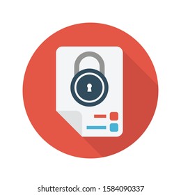 private vector flat color icon 