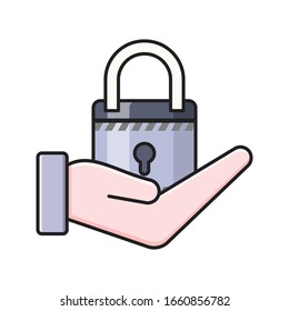 icono de color plano vectorial privado 