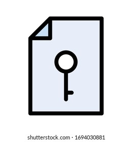 private vector flat color icon 