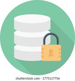 private vector flat color icon 