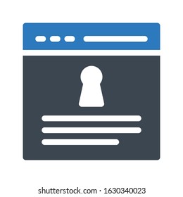 private vector glyph color icon 
