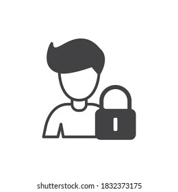 Private vector icon design isolated on white background