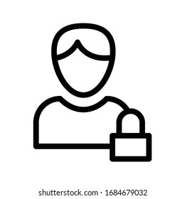 private vector thin line icon 