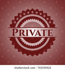 Private vintage red emblem