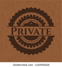 Private wooden emblem