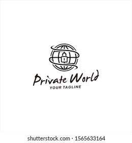 Private World Logo design template