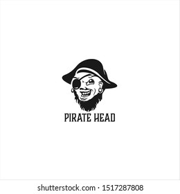 Privateer pirate head logo design image