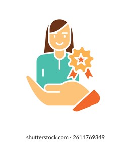 Privilege color line icon for digital and print projects. Minimal clean icons for apps and websites. Modern simple icons for UI UX and branding