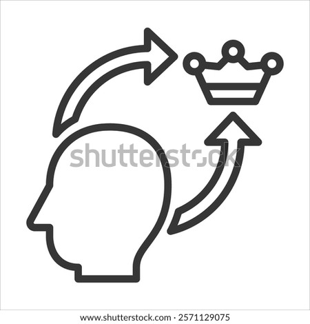 Privilege Escalation Icon Vector Illustration Outline