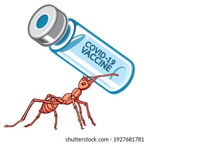 Privilege or priority to access Coronavirus vaccine and vaccination campaign during coronavirus pandemic Concept. Illustration, shape, line, art, graphic and animal in vector isolated on background.