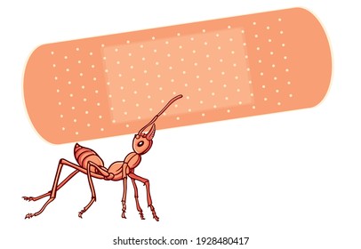 Privilege or priority to access medical equipment and concept of getting treatment for disease. Illustration, shape, line, art, retro graphic style and animal in vector isolated on background
