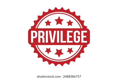 Privilege Stamp. Red Privilege Rubber grunge Stamp