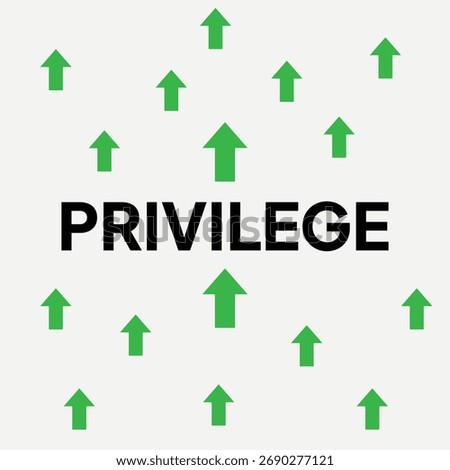 Privilege text background black. White banners. Text effect privilege