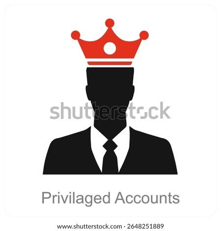 Privileged Accounts vector icon concept design