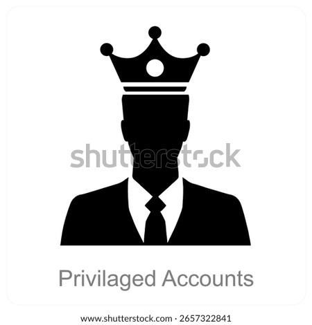 Privileged Accounts vector icon concept design