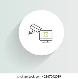 Privileged session monitoring icon vector design