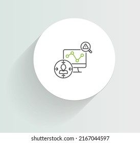 Privileged User Behavior Analytics Icon Vector Design