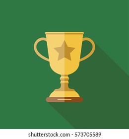 prize award gold cup green