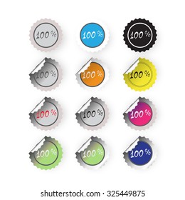 Prize award vector sign of quality differences, vector set
