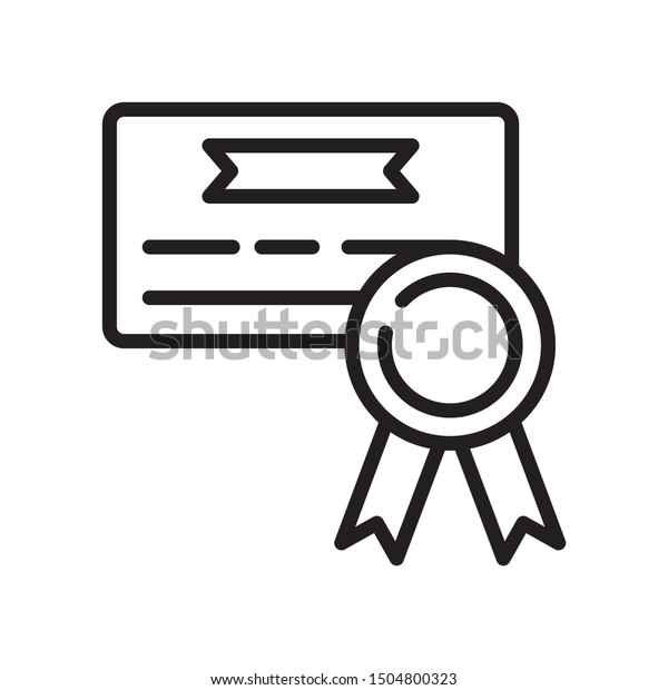 Prize Check Award Ribbon Vector Icon Stock Vector (Royalty Free ...