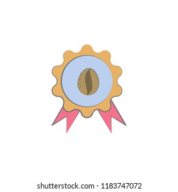 prize for coffee colored icon. Element of colored coffee icon for mobile concept and web apps. Color prize for coffee icon can be used for web and mobile