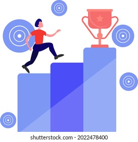 Prize competition, illustration, vector on a white background.