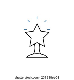 prize concept line icon. Simple element illustration. prize concept outline symbol design.