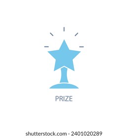 prize concept line icon. Simple element illustration. prize concept outline symbol design.