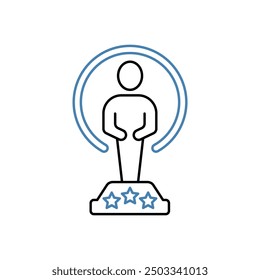 prize concept line icon. Simple element illustration.prize concept outline symbol design.