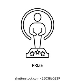 prize concept line icon. Simple element illustration.prize concept outline symbol design.