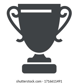 
prize cup black icon on white background