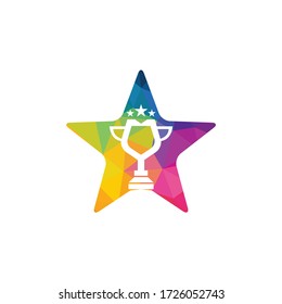 Prize Cup logo design. Trophy icon design. Award logo template