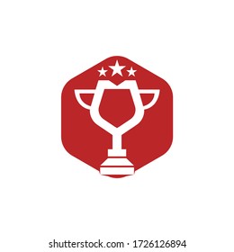 Logo-Design des Preises. Design der Trophy-Symbole. Logo-Vorlage