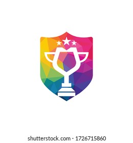 Diseño del logo de la Copa del Premio. Diseño de iconos de trofeo. Plantilla de logotipo de premio