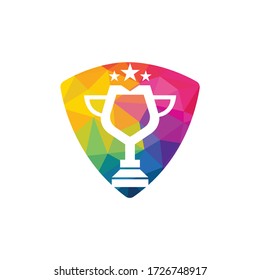 Prize Cup logo design. Trophy icon design. Award logo template
