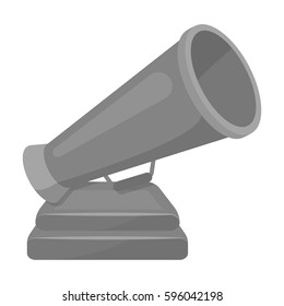 The prize in the form of a loudspeaker on a stand.The award for best Director.Movie awards single icon in monochrome style vector symbol stock illustration.