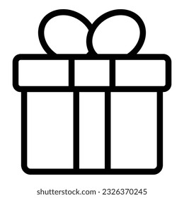 Prize gift box icon outline vector. Draw winner. Online reward