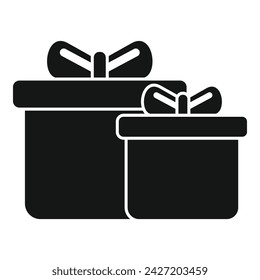 Prize gift box icon simple vector. Closed offer. Festive holiday item parcel