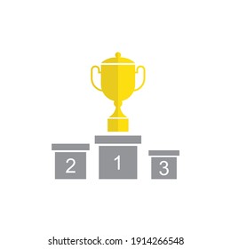 Icono de trofeo de oro, ilustración vectorial 