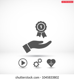 Prize in the hand icon