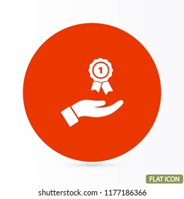 Prize in the hand icon