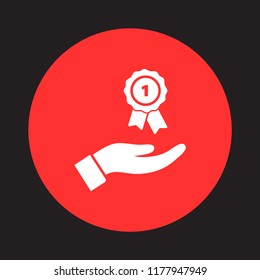 Prize in the hand icon